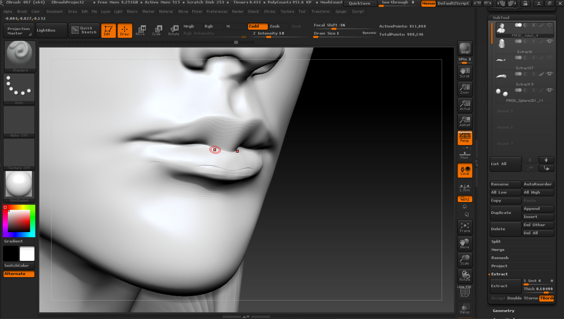 rotating mesh in zbrush dissappears