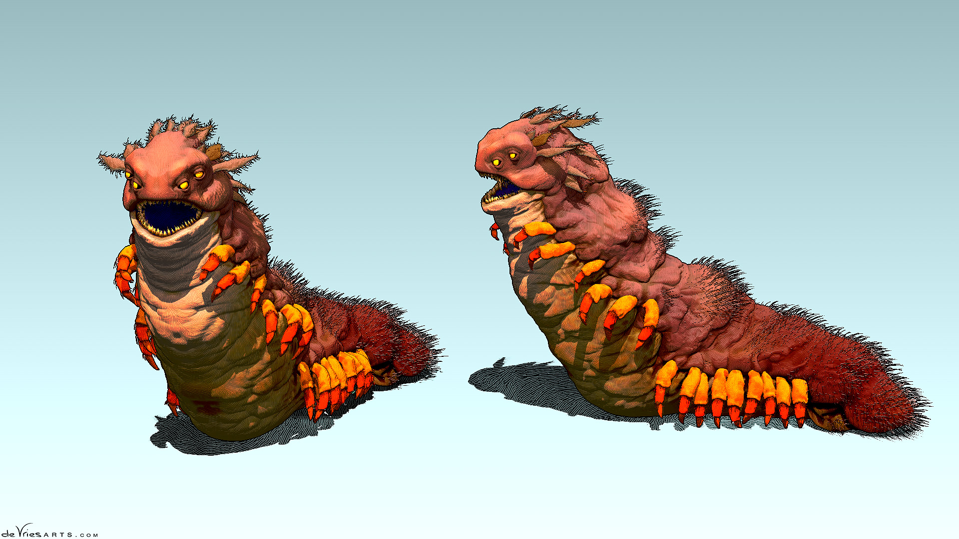 wormsPosing-ThijsDeVries_deVriesArts