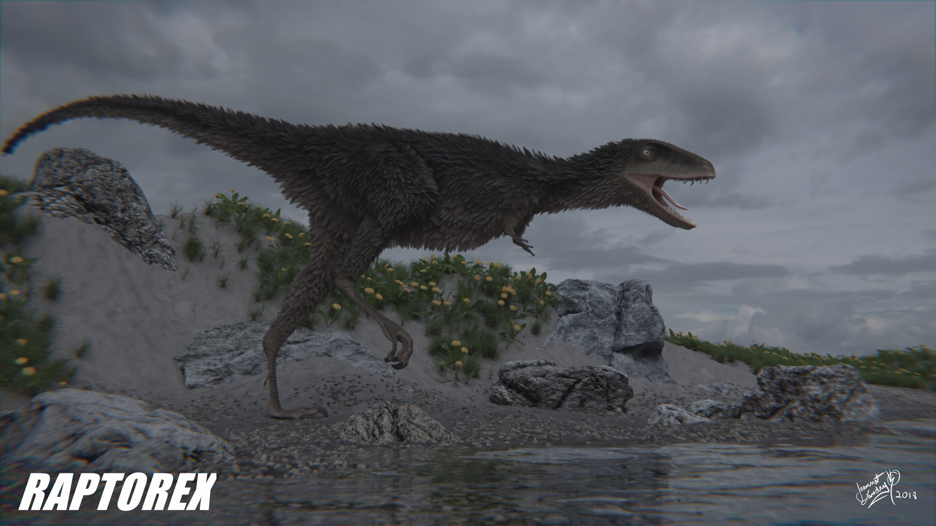 Raptorex_BeachScene_LightingScenario06.jpg