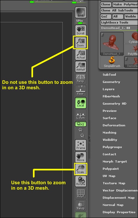 imported daz model is pixelated in zbrush