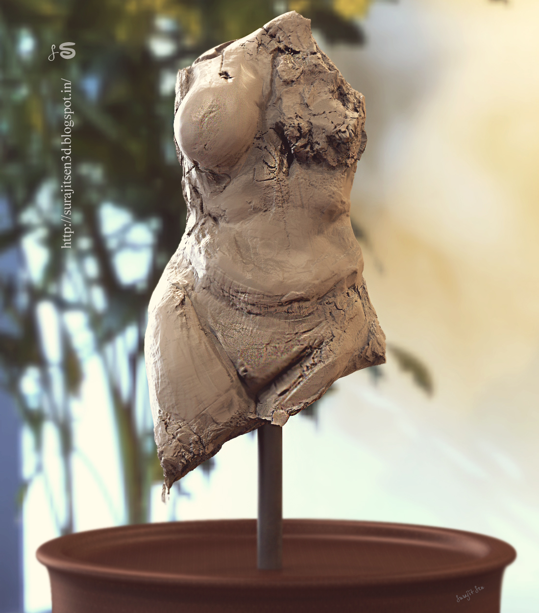 Broken_heart_Sculpt_by Surajit Sen.JPG