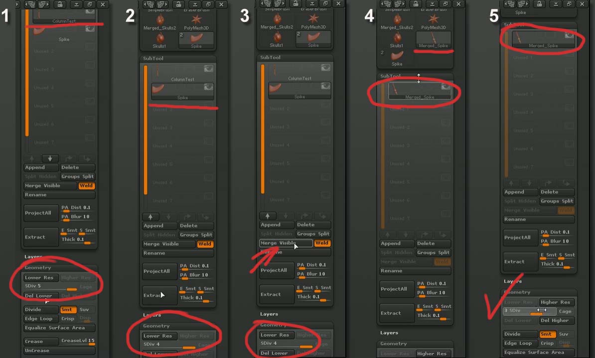 merge subtool problem - ZBrushCentral