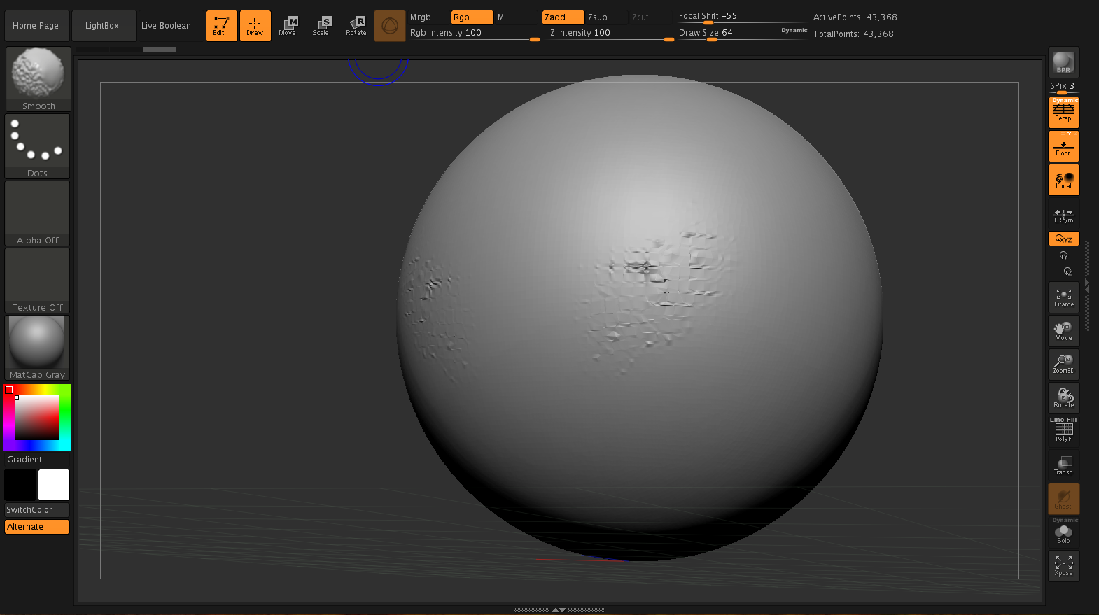 zbrush brush problem creates shade