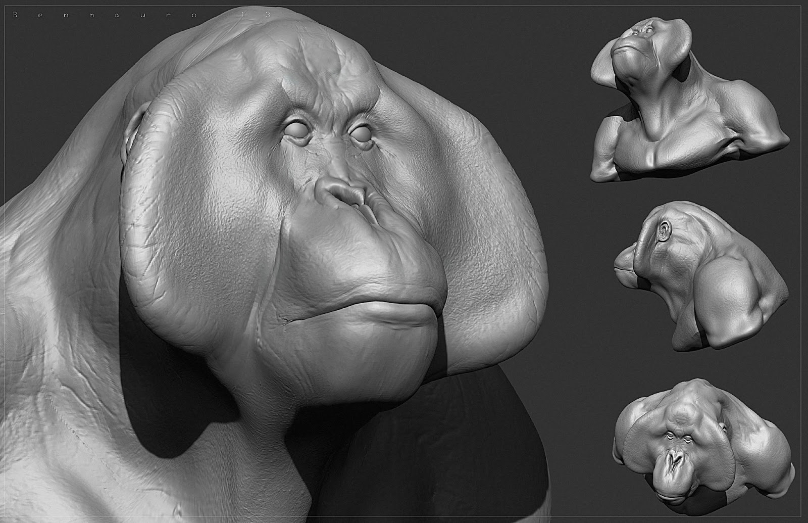 Горилла Zbrush