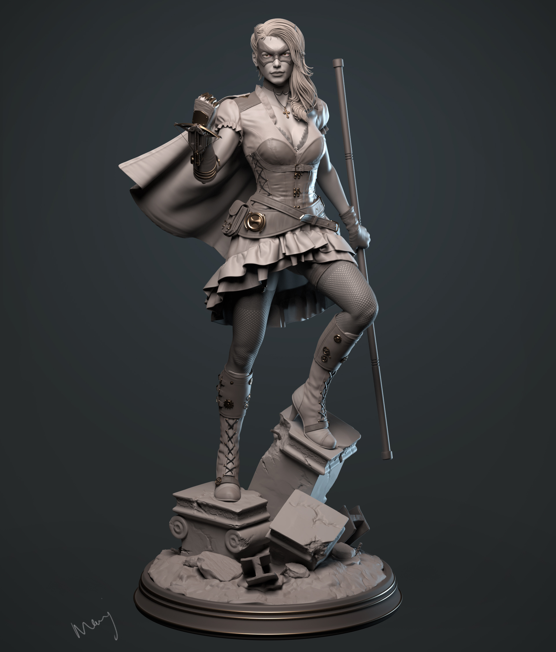 Steampunk Huntress (DC) - ZBrushCentral