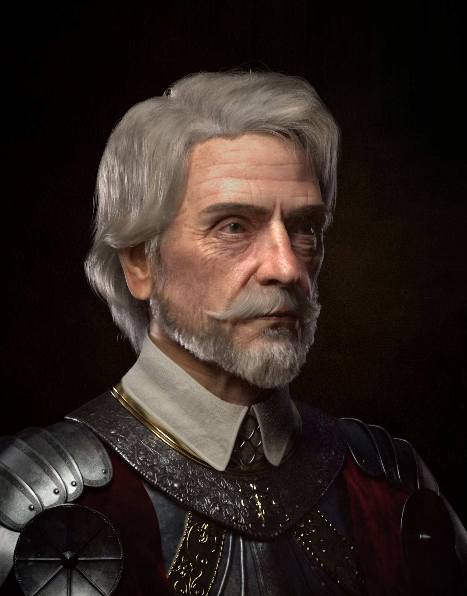 Old Knight Portrait Zbrushcentral