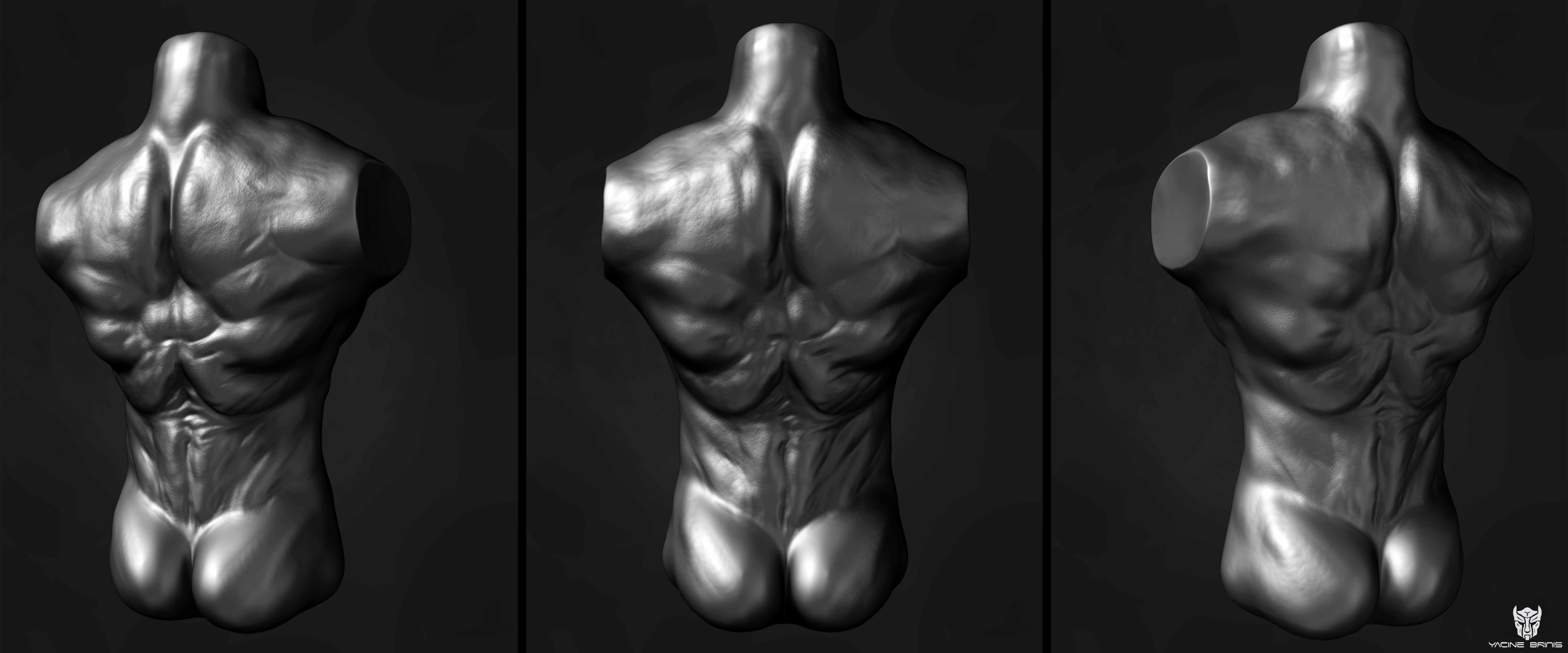 High-Poly Renders View 02 Anatomy of a man By Yacine BRINIS.jpg