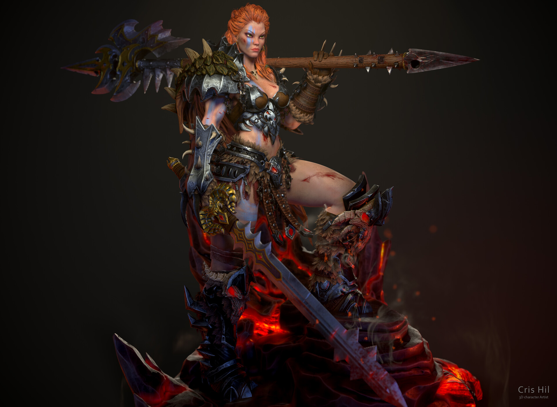 Diablo 3 female barbarian