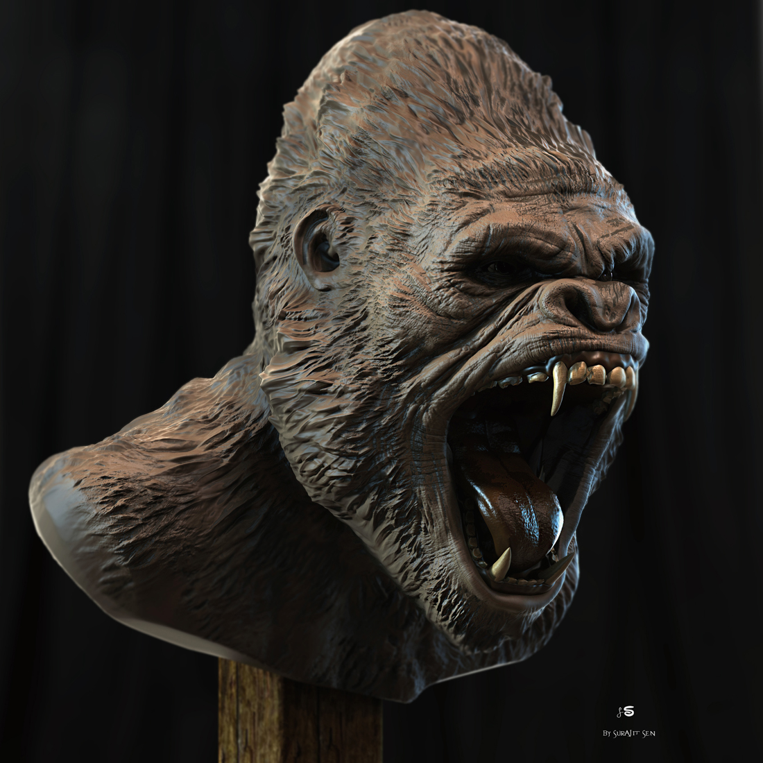 King_Gorila_Digital_Sculpture_SurajitSen_April2021A_LL