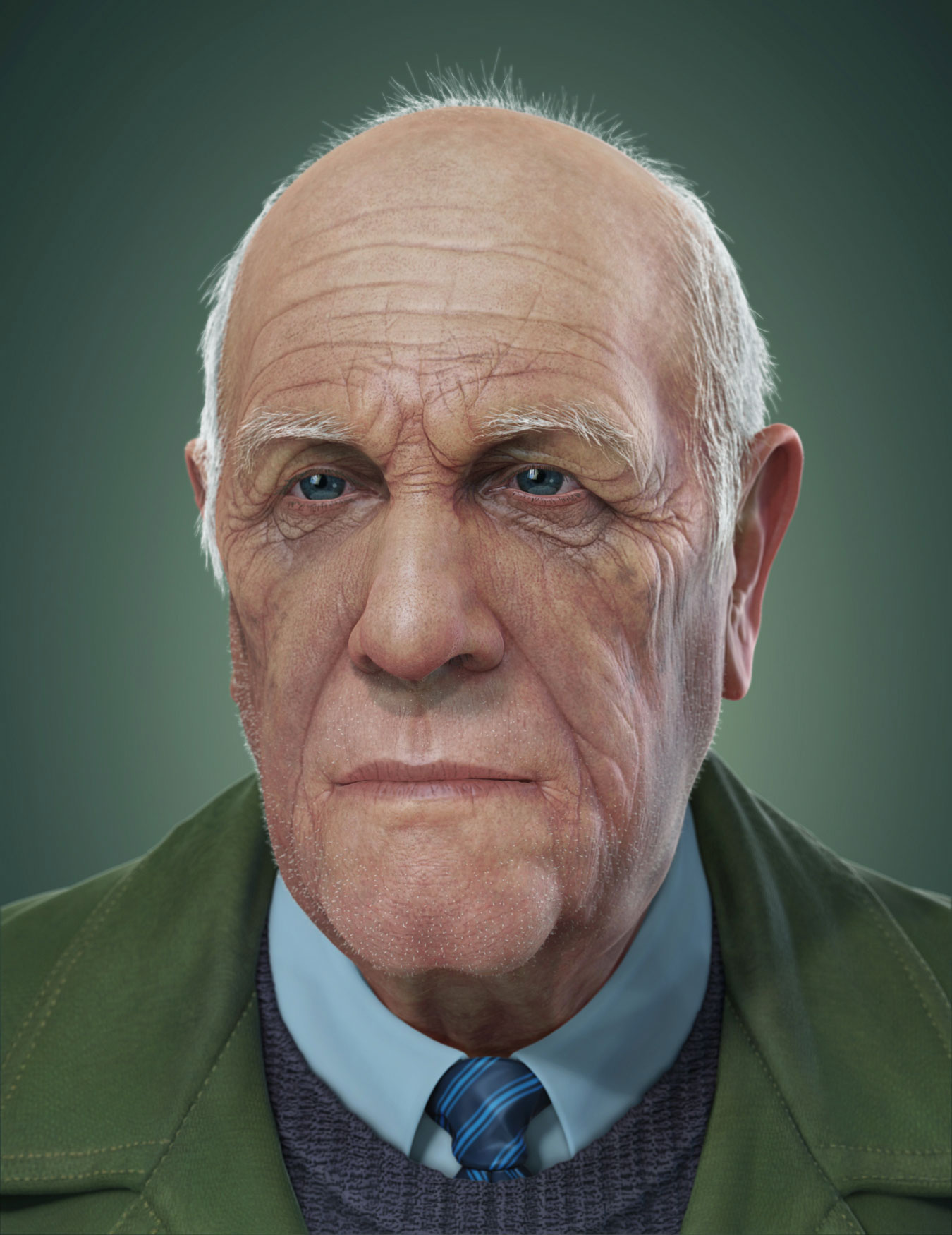 Old man face