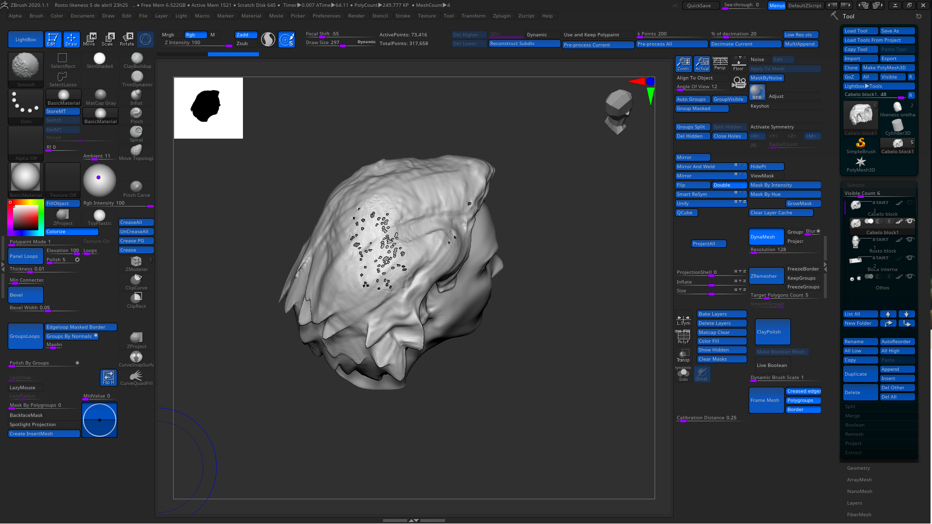 how to fix holes in mesh zbrush