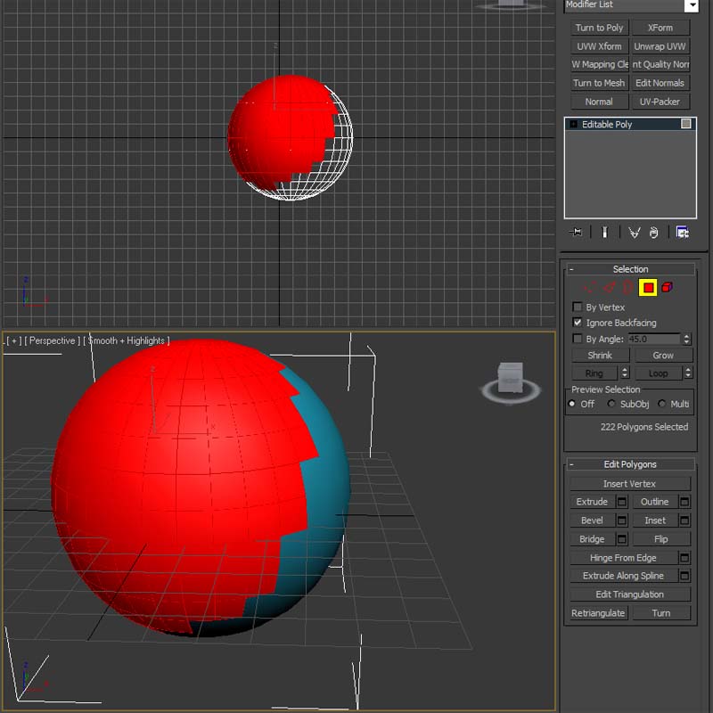 fast way to delete backfaces zbrush