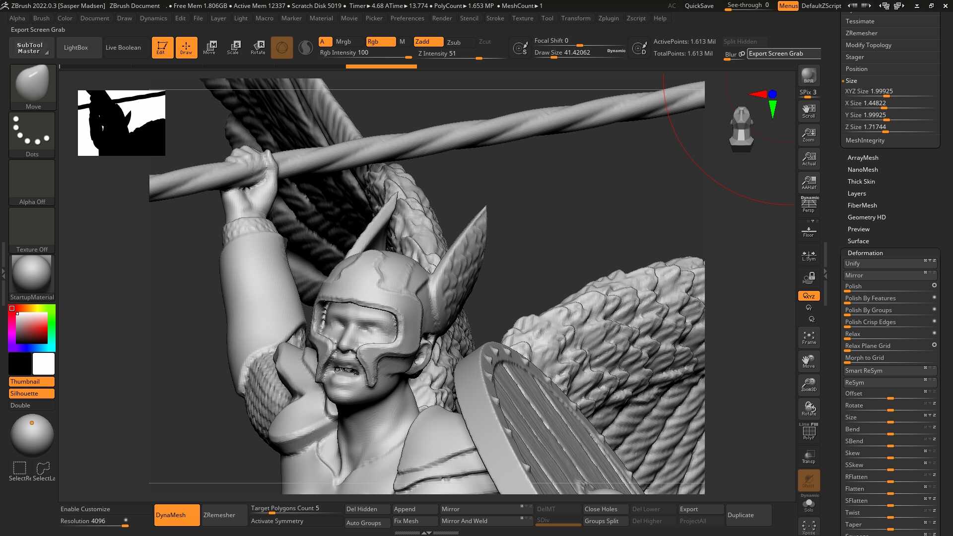 Dynamesh Resolution issue ZBrushCentral
