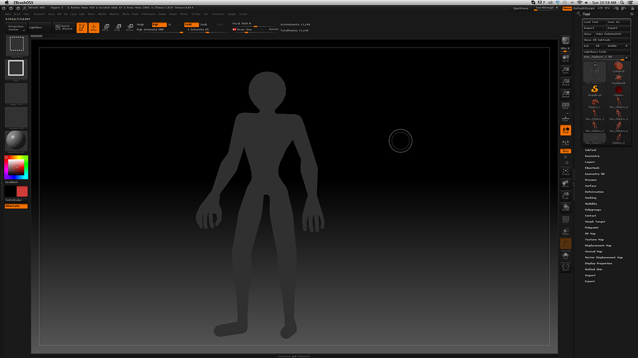 subtotal greyed out zbrush