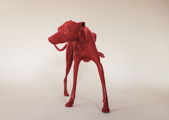 Urinating Whippet Mannequin 1