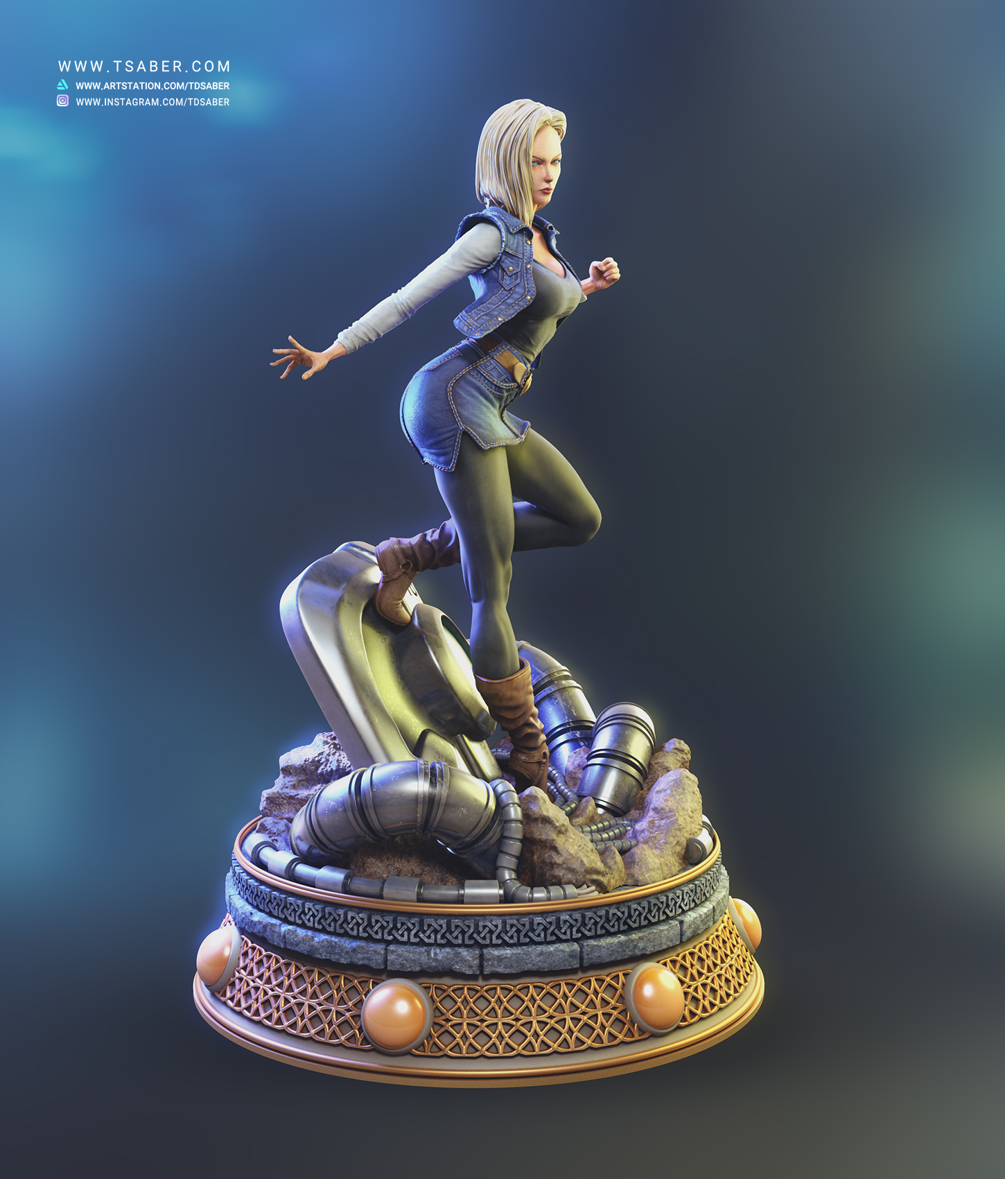 naked android 18 statue