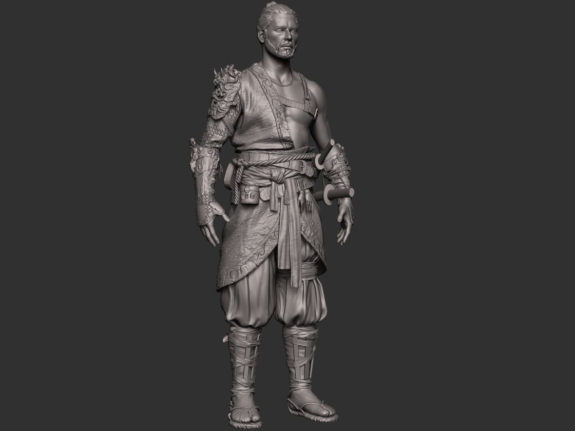 the witcher samurai statue