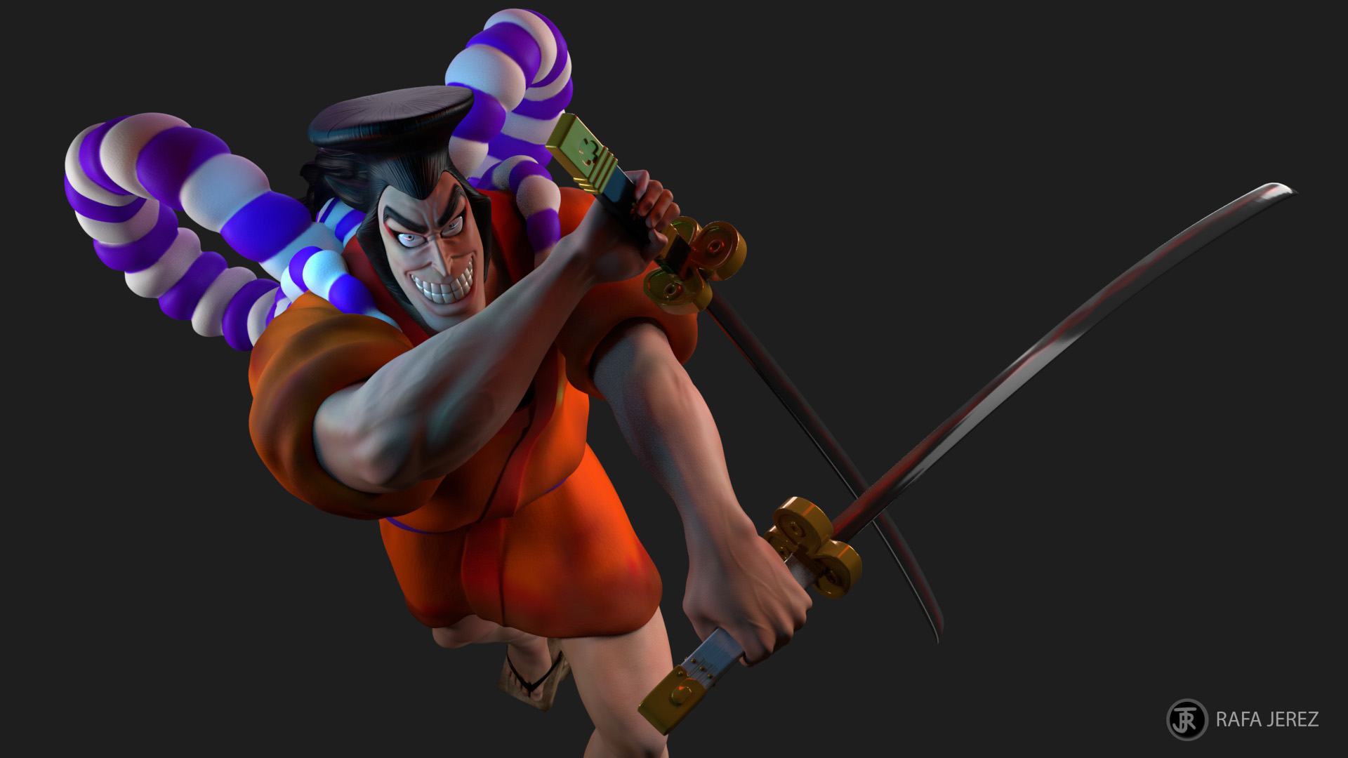 Oden Kozuki Legendary One Piece Character Zbrushcentral