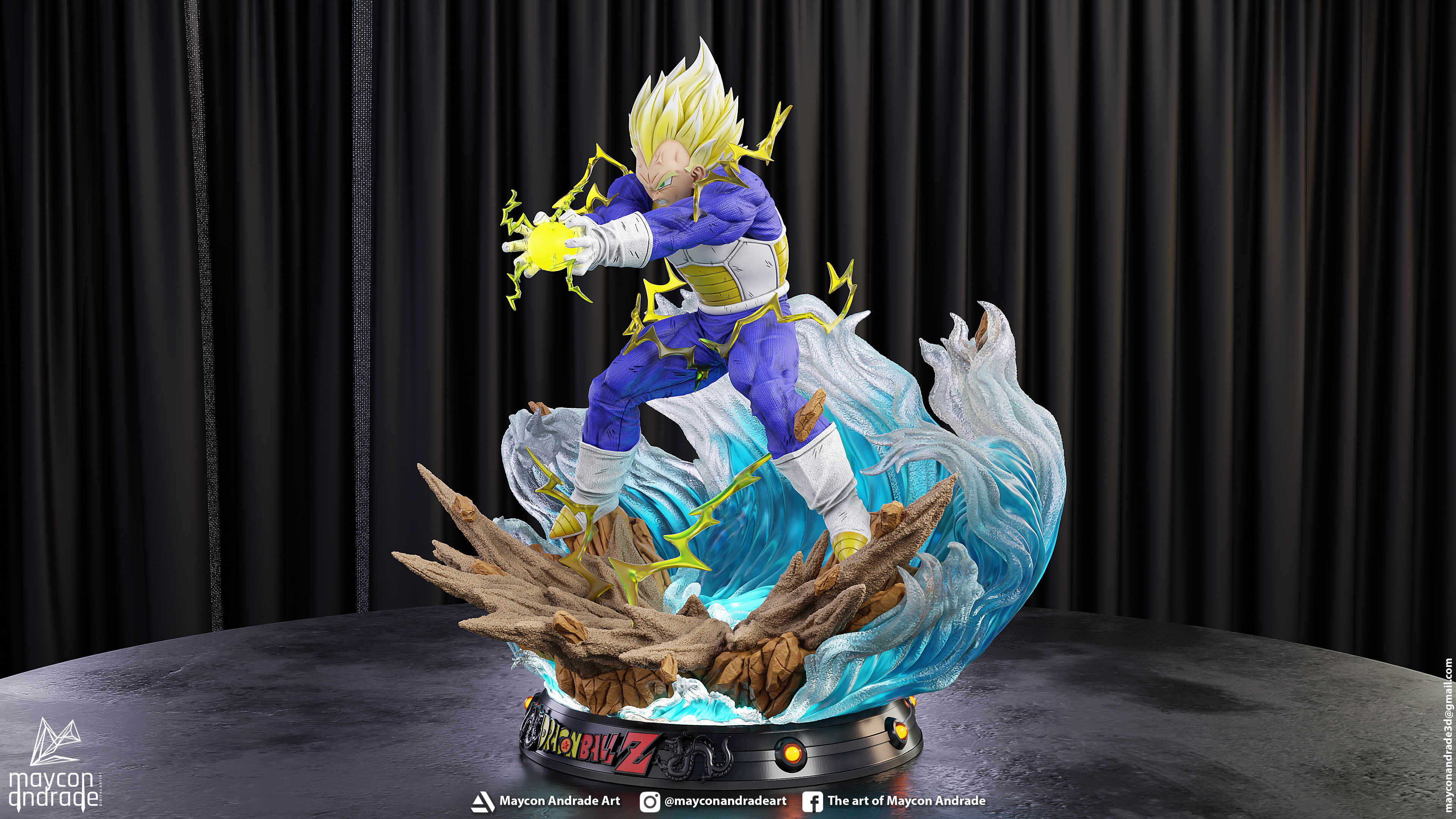 Vegeta Final Flash Statue - ZBrushCentral