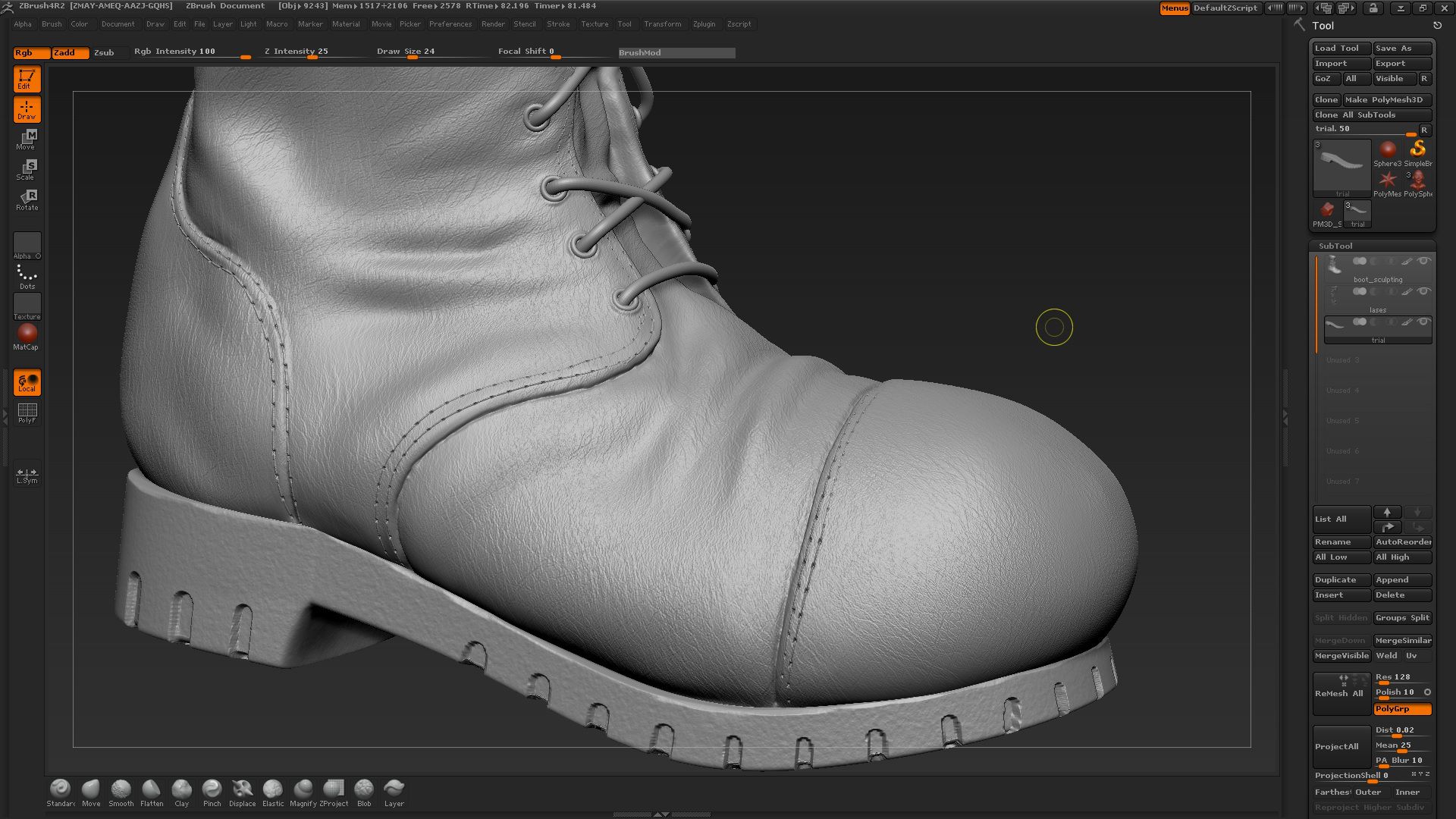 Boot sculpting ZBrushCentral