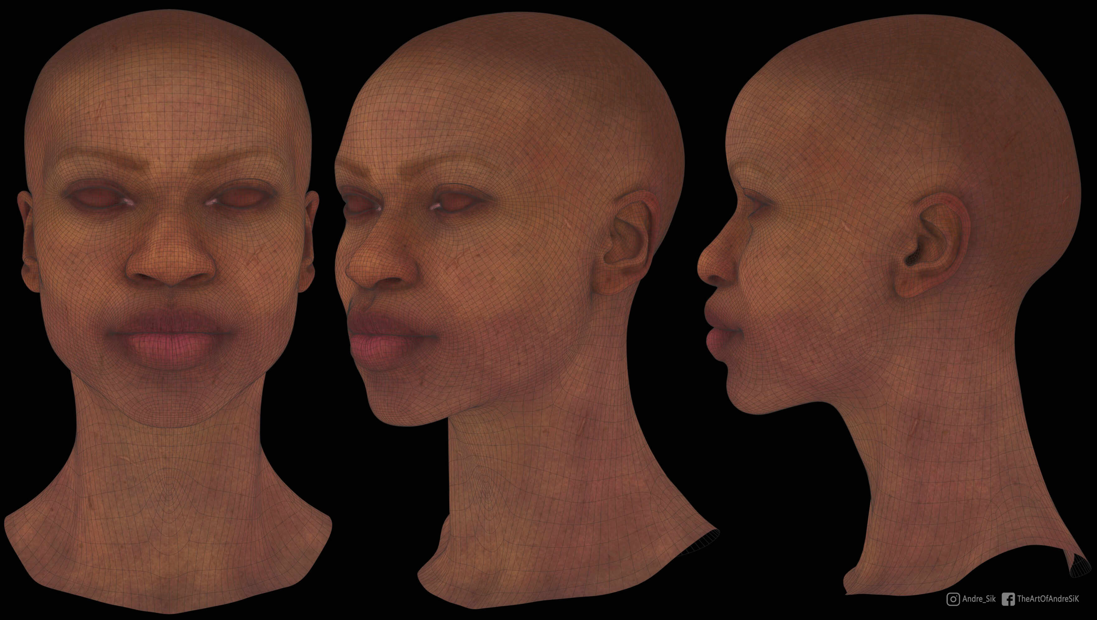 Female Face Texture Map