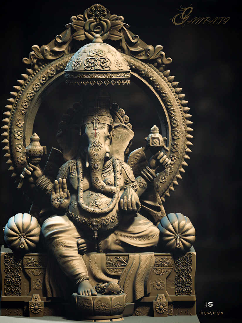 Ganapati_Digital_Sculpture_SurajitSen_Dec2021_L