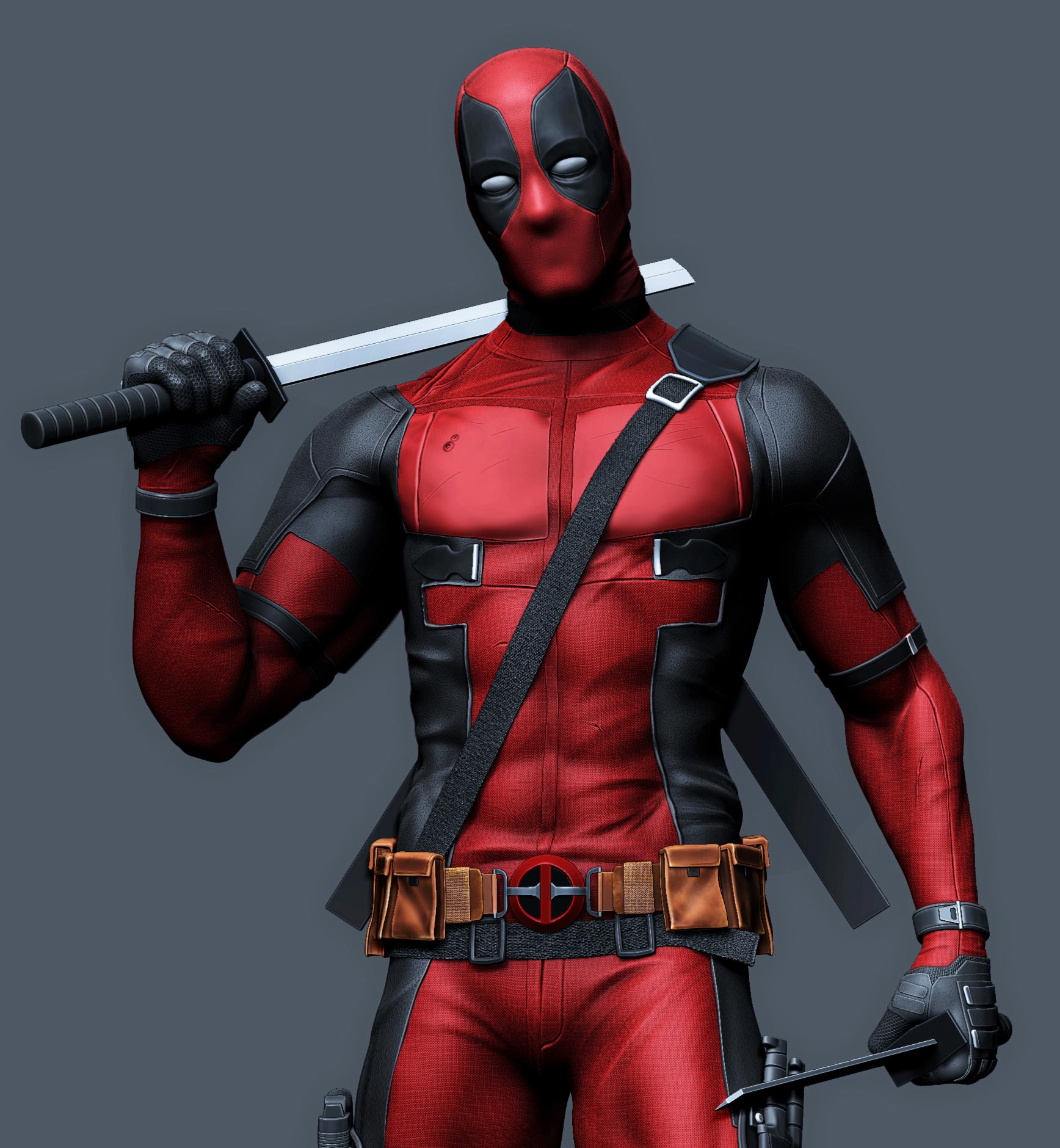 deadpool zbrush model 3ds