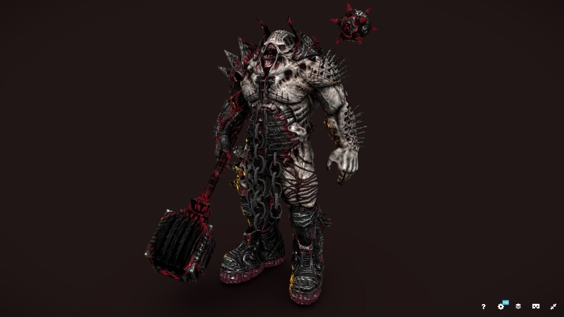 red-demon-xuchilbara-3d-model-low-poly-obj-fbx-gltf