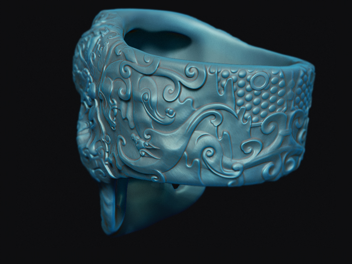 skull rings zbrush