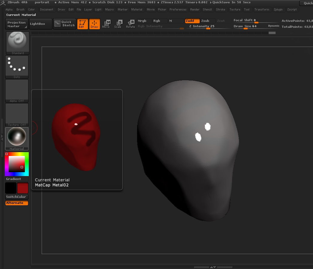 stop masking from affecting opposite side of model zbrush