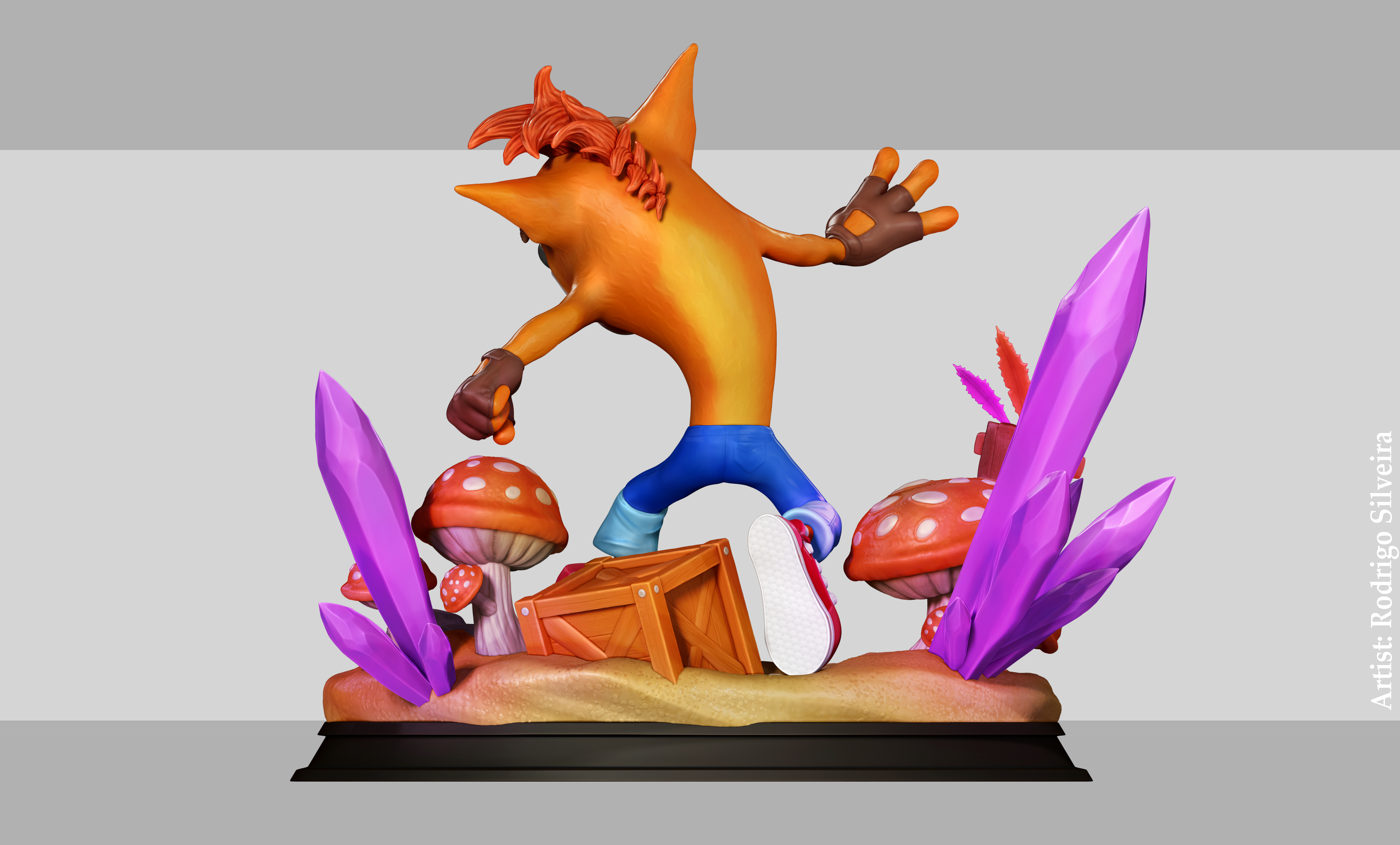 crash bandicoot statue