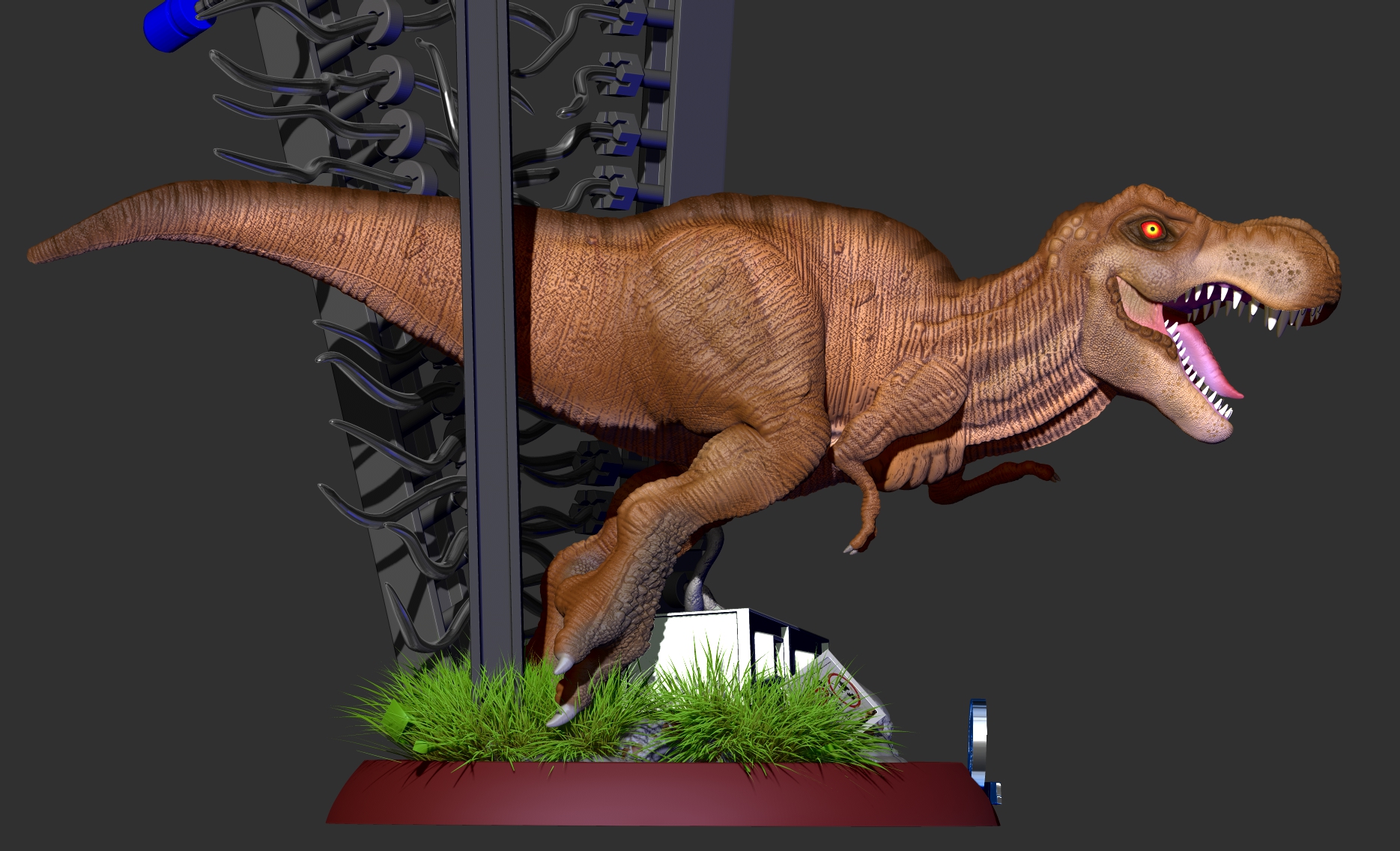 Archivo OBJ Escultura de cabeza de T Rex 2 👽・Diseño imprimible