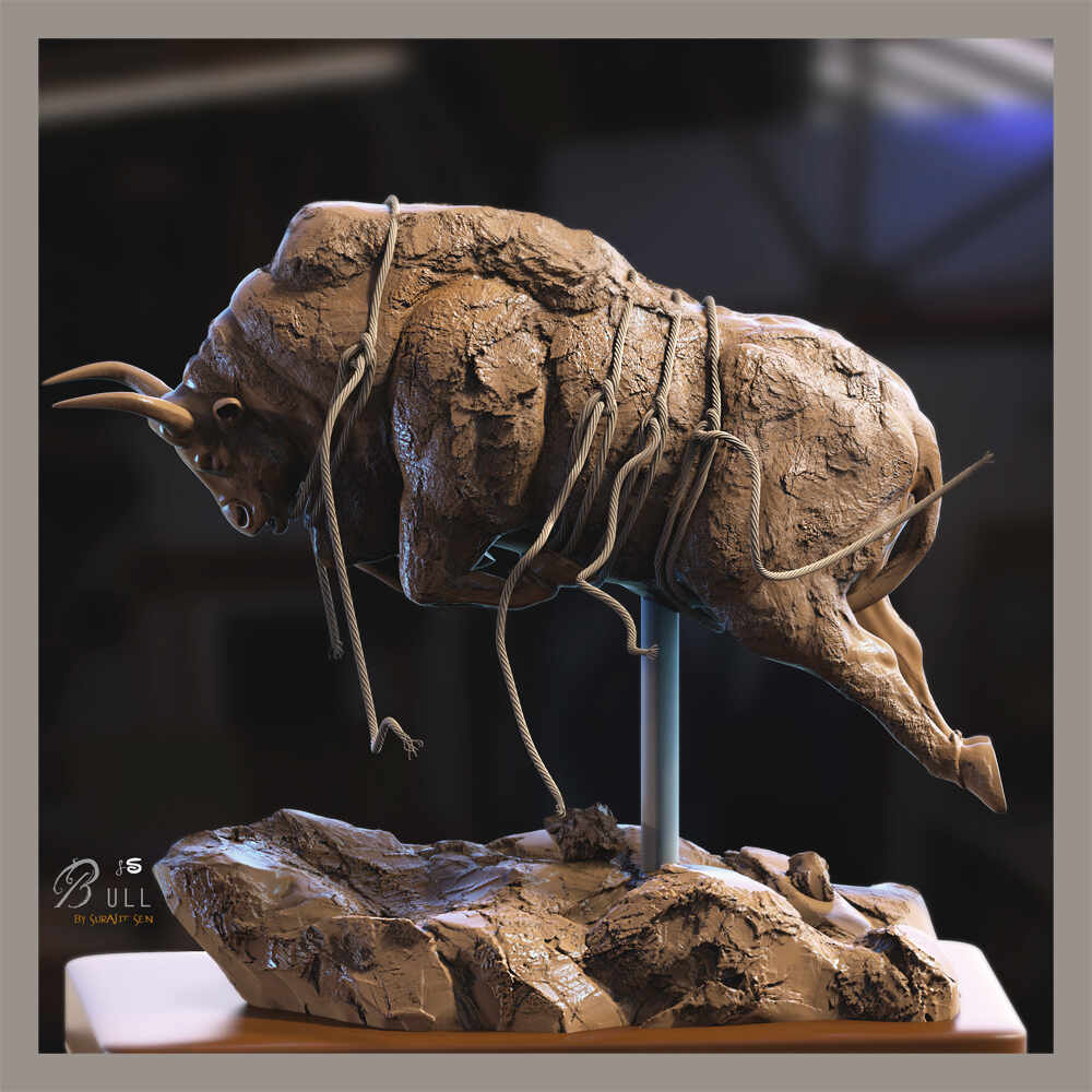 Bull_Digital_Sculpture_SurajitSen_March2022A1_L