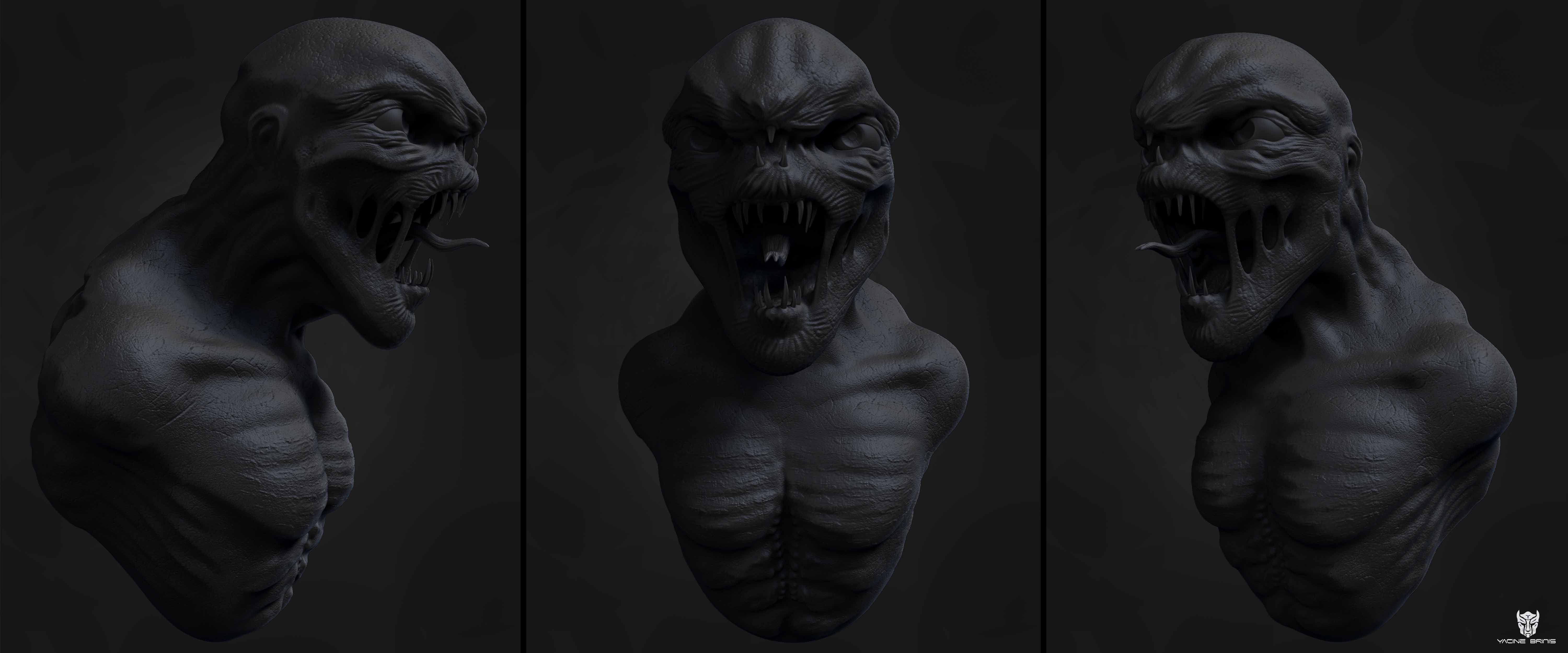 High Poly Alien Creature Design By Yacine BRINIS All the views.jpg