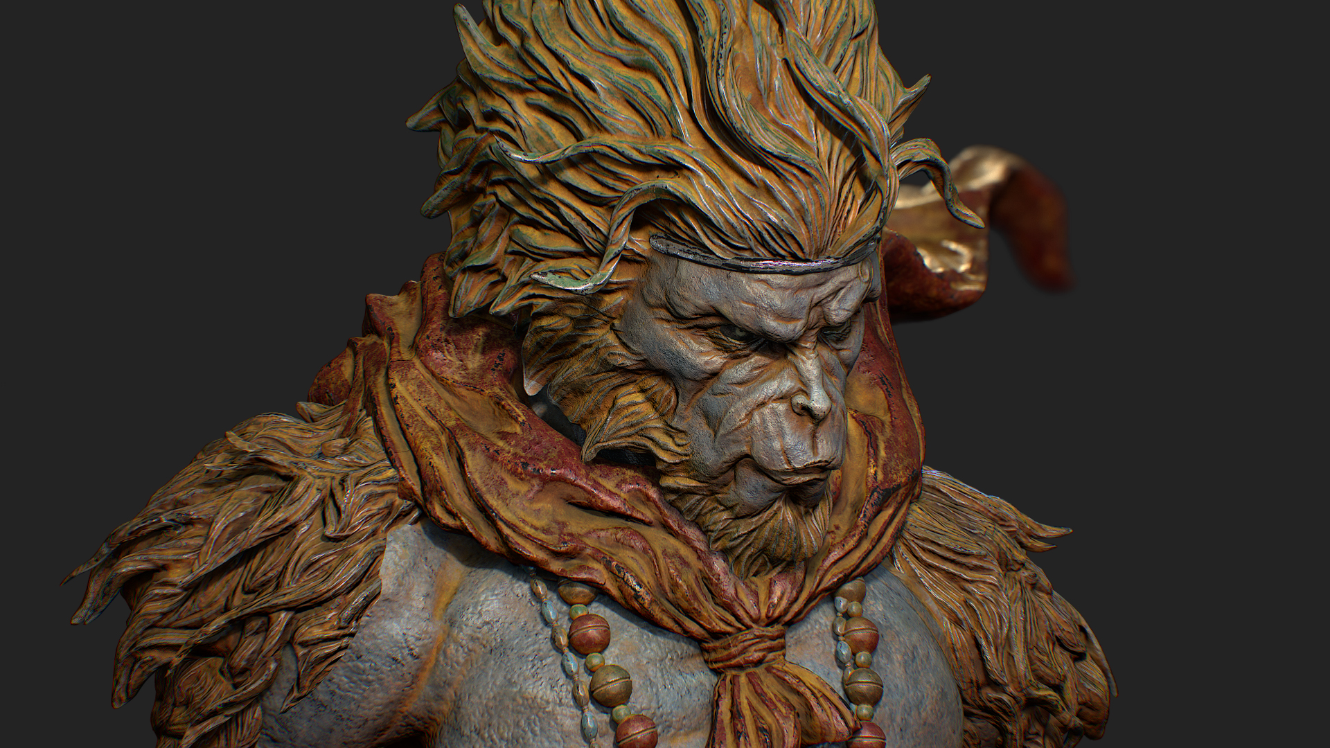 大猿王monkey King 设定参照四田克也 Zbrushcentral