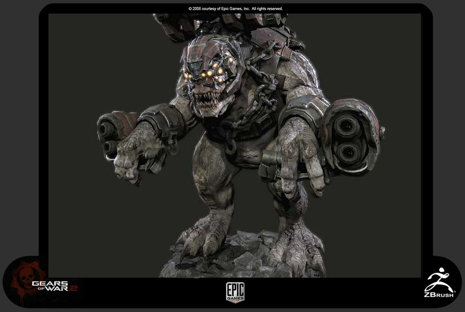 Gears of War 2: Locust Calendar, I did texture work and cre…