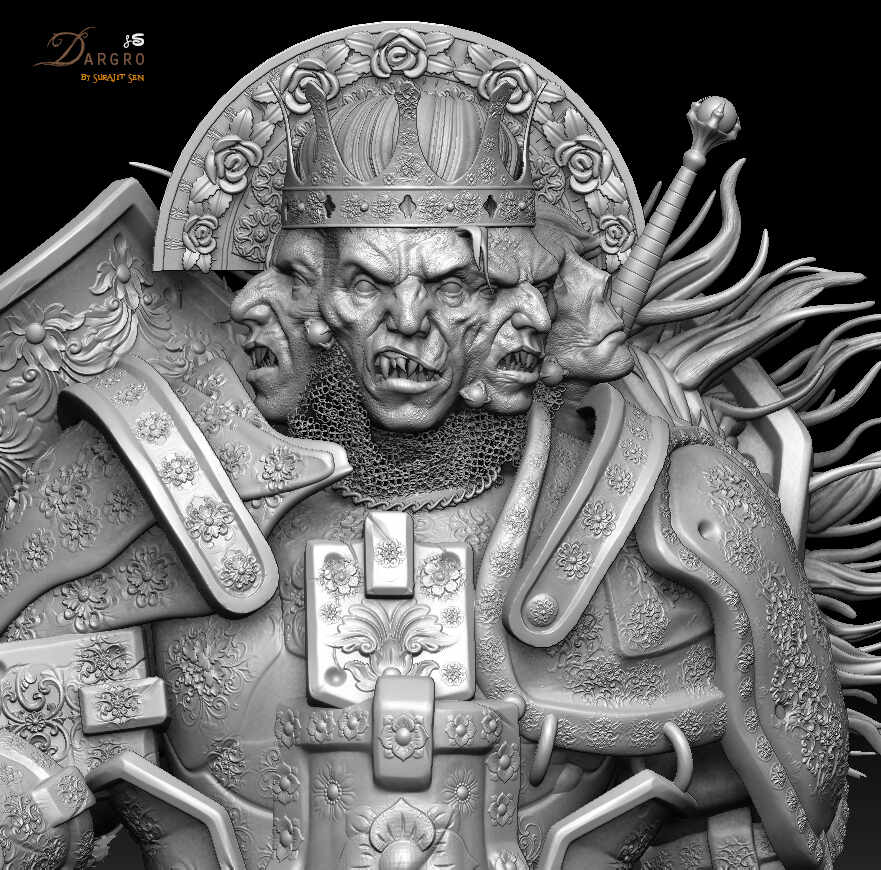 Dargro_Orc_Digital-Sculpture_SurajitSen_Aug2022WIP