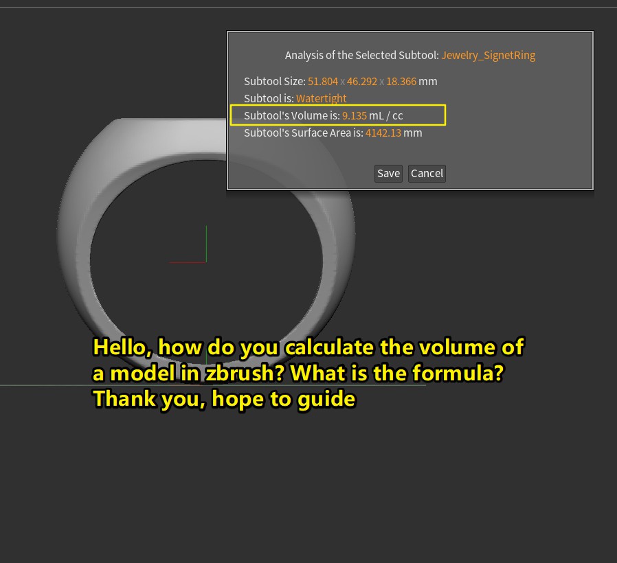 zbrush calculate volume