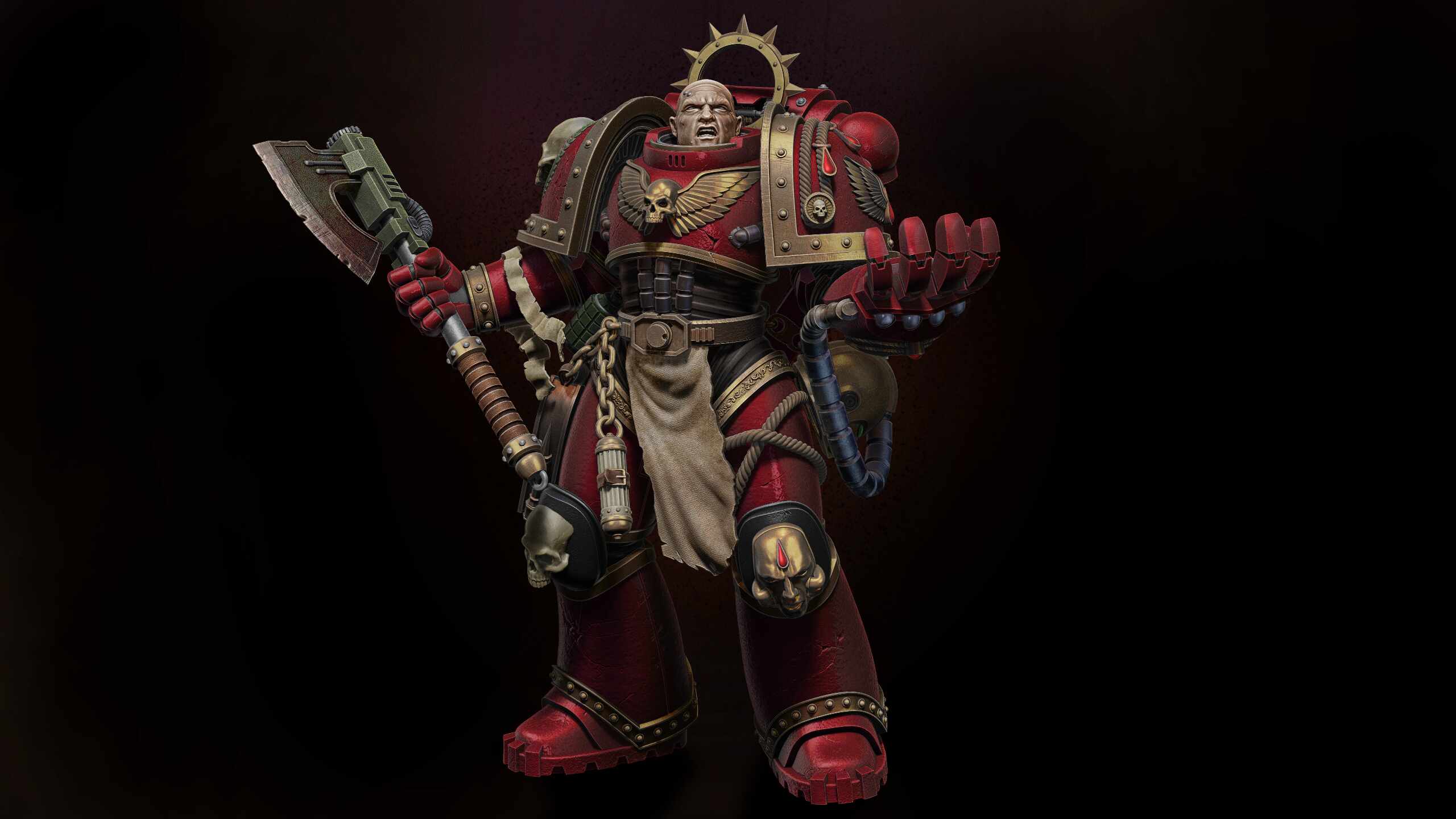 ウォーハンマー　Warhammer 40k blood angels 40K Space Marine Blood Angels Terminator Hammer Sergeant