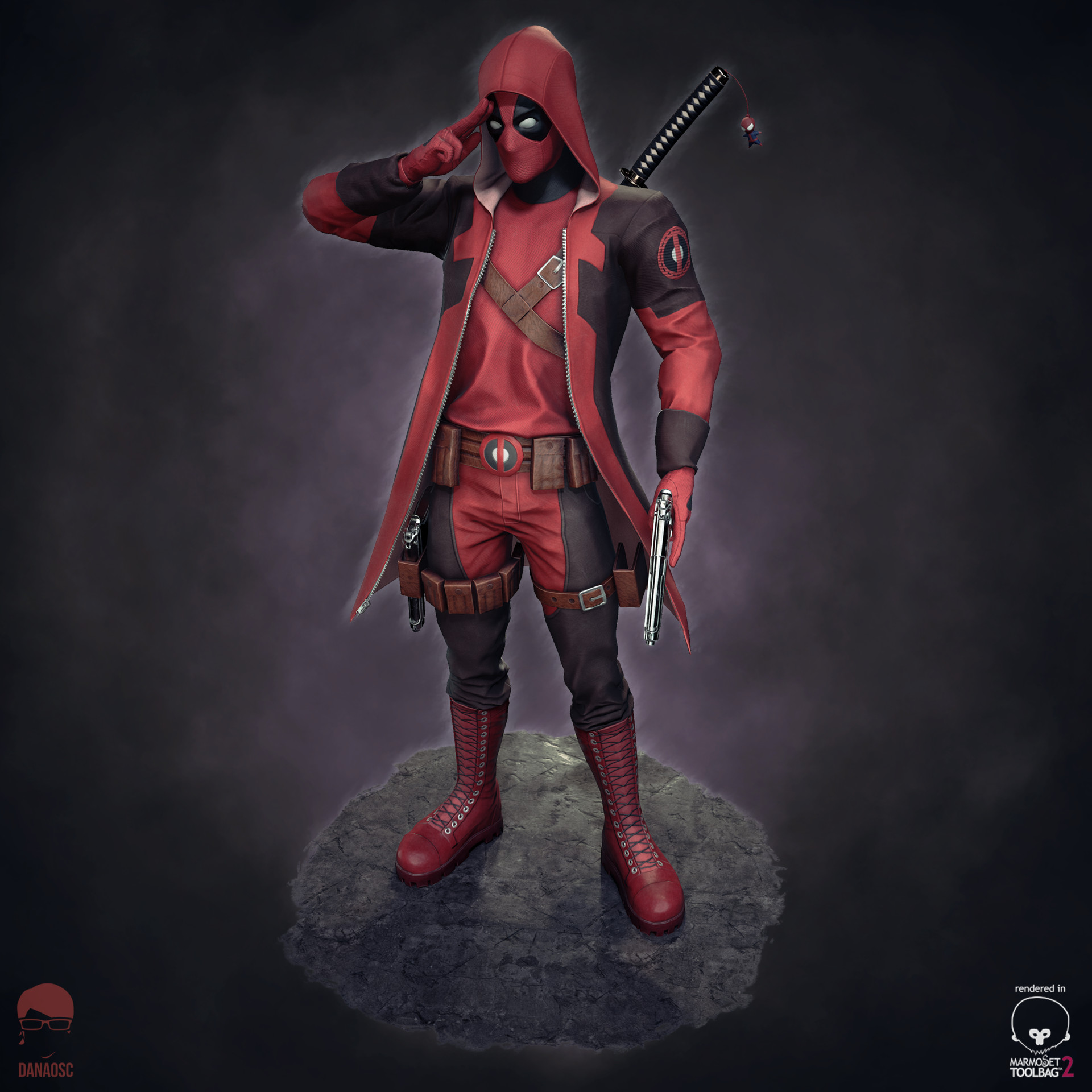 deadpool zbrush model 3ds