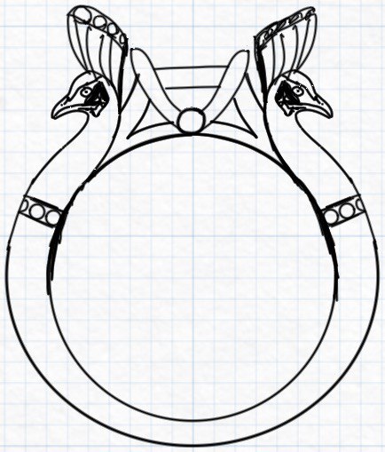 Peacock ring