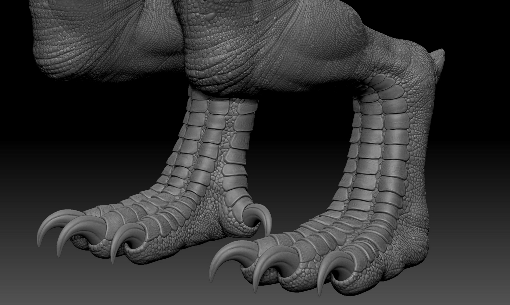 tyrannosaurus foot zbrush