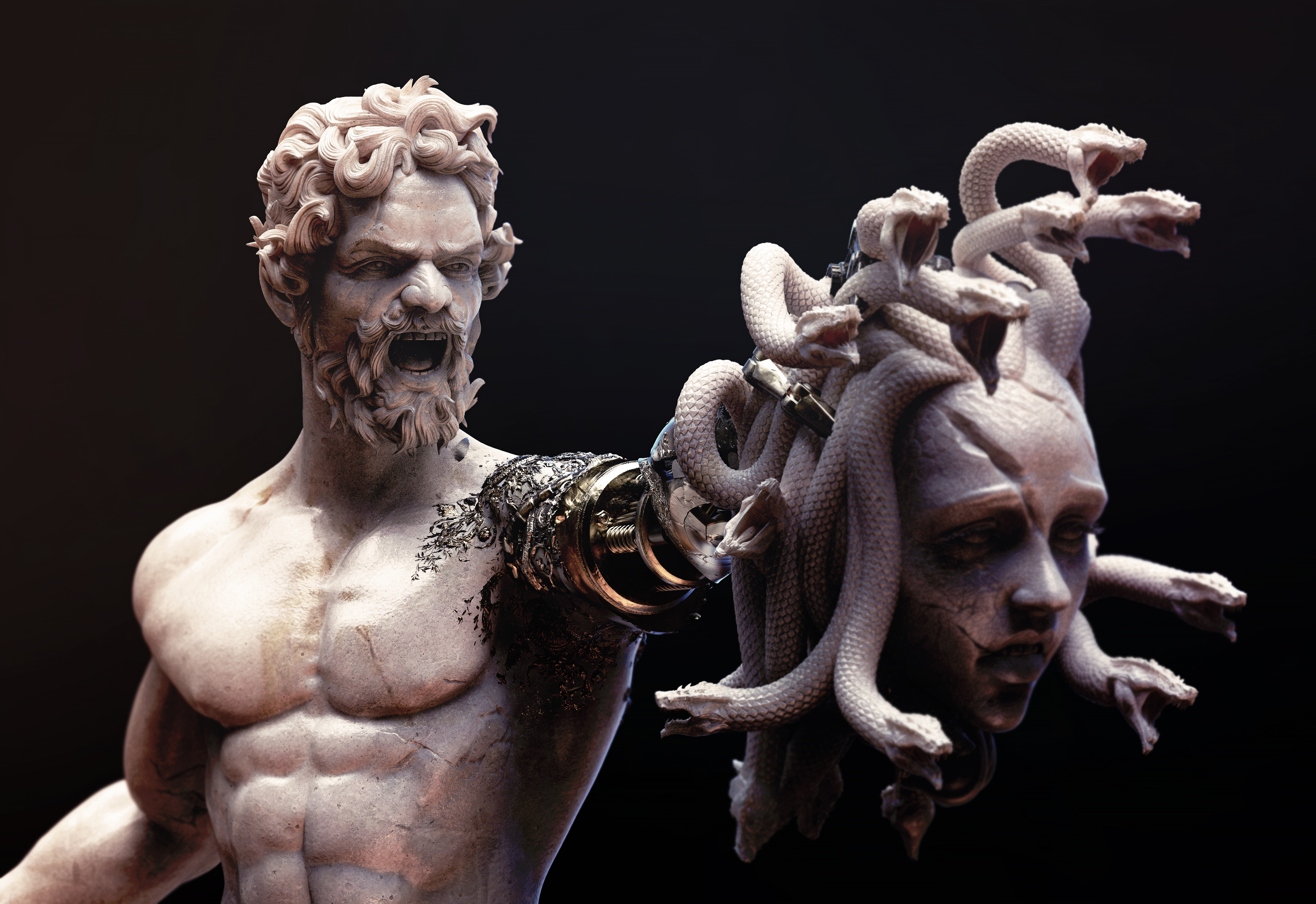 Perseus and Medusa - Steampunk.