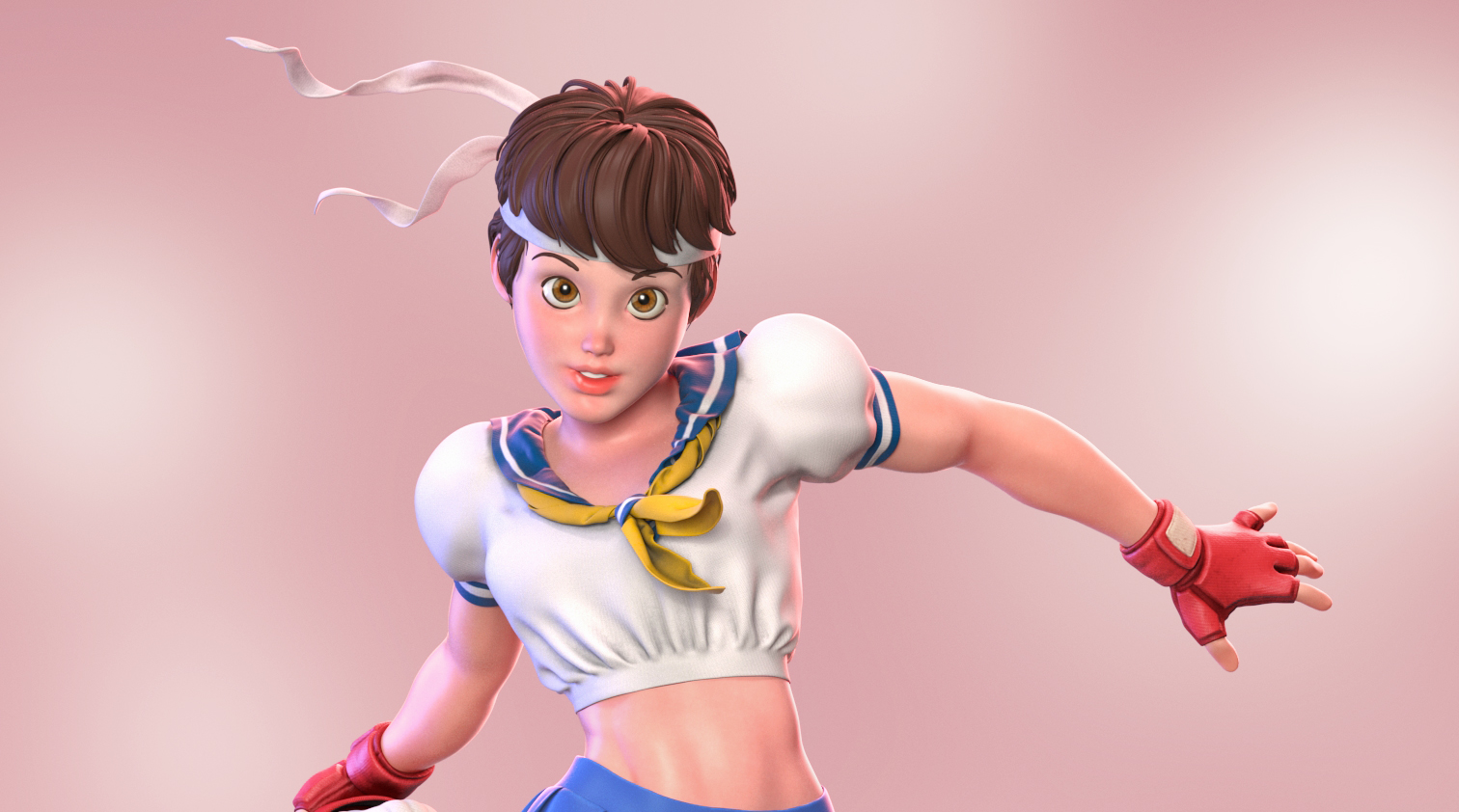 Sakura Street Fighter Zbrushcentral