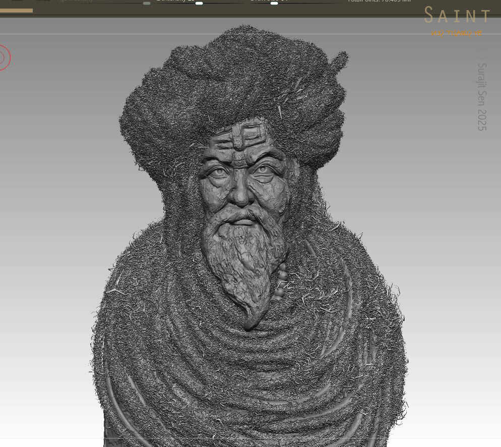 Hindu_Saint_Digital_Sculpture_SurajitSen_Jan2025_WIP