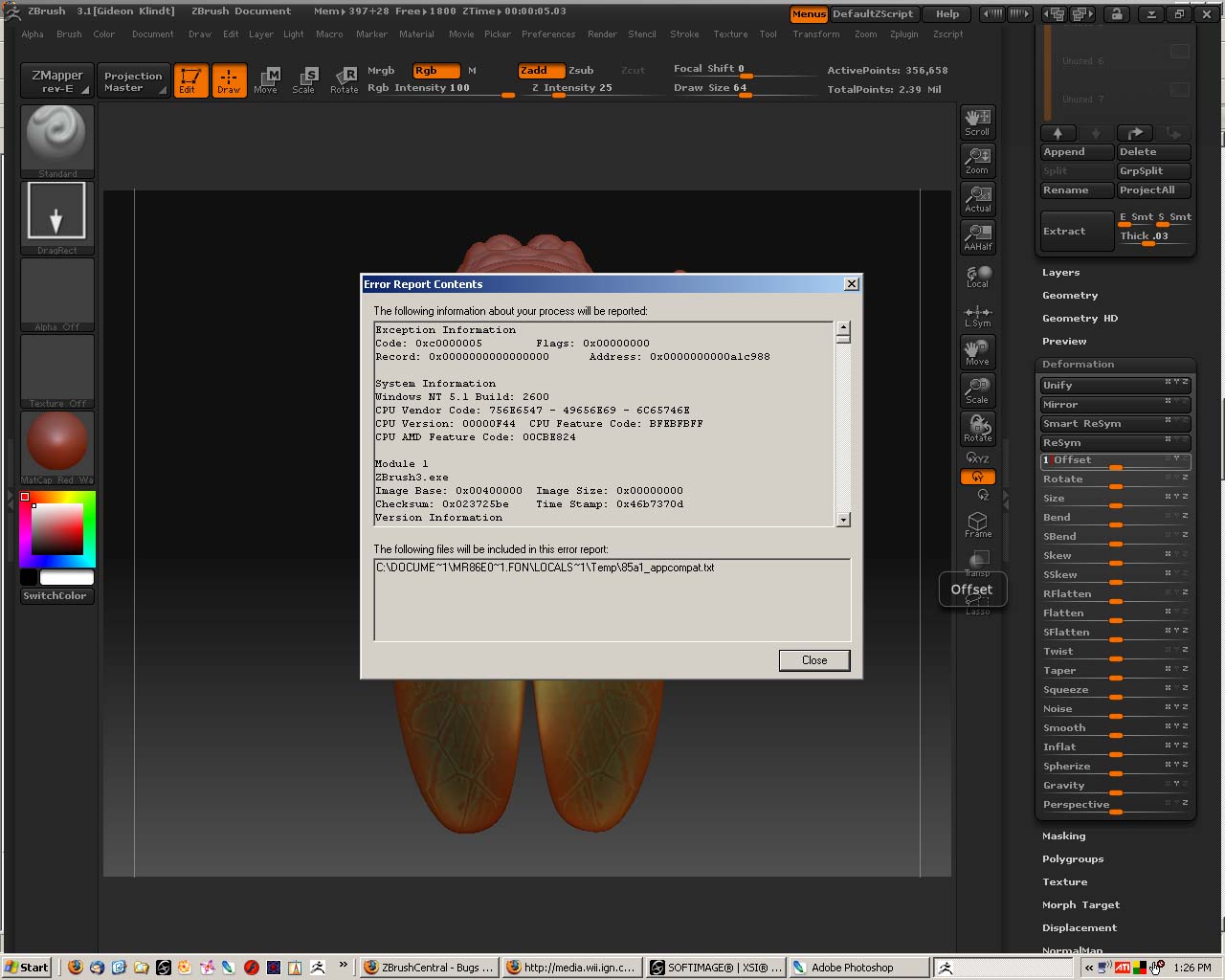 Offset two sub tools bug  Zbrush.jpg
