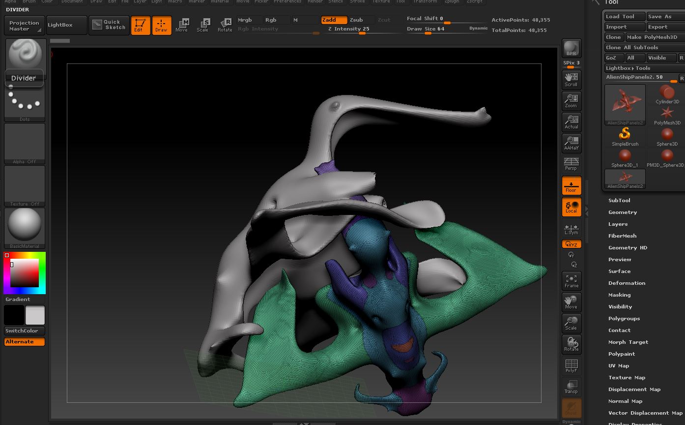 reset ui zbrush