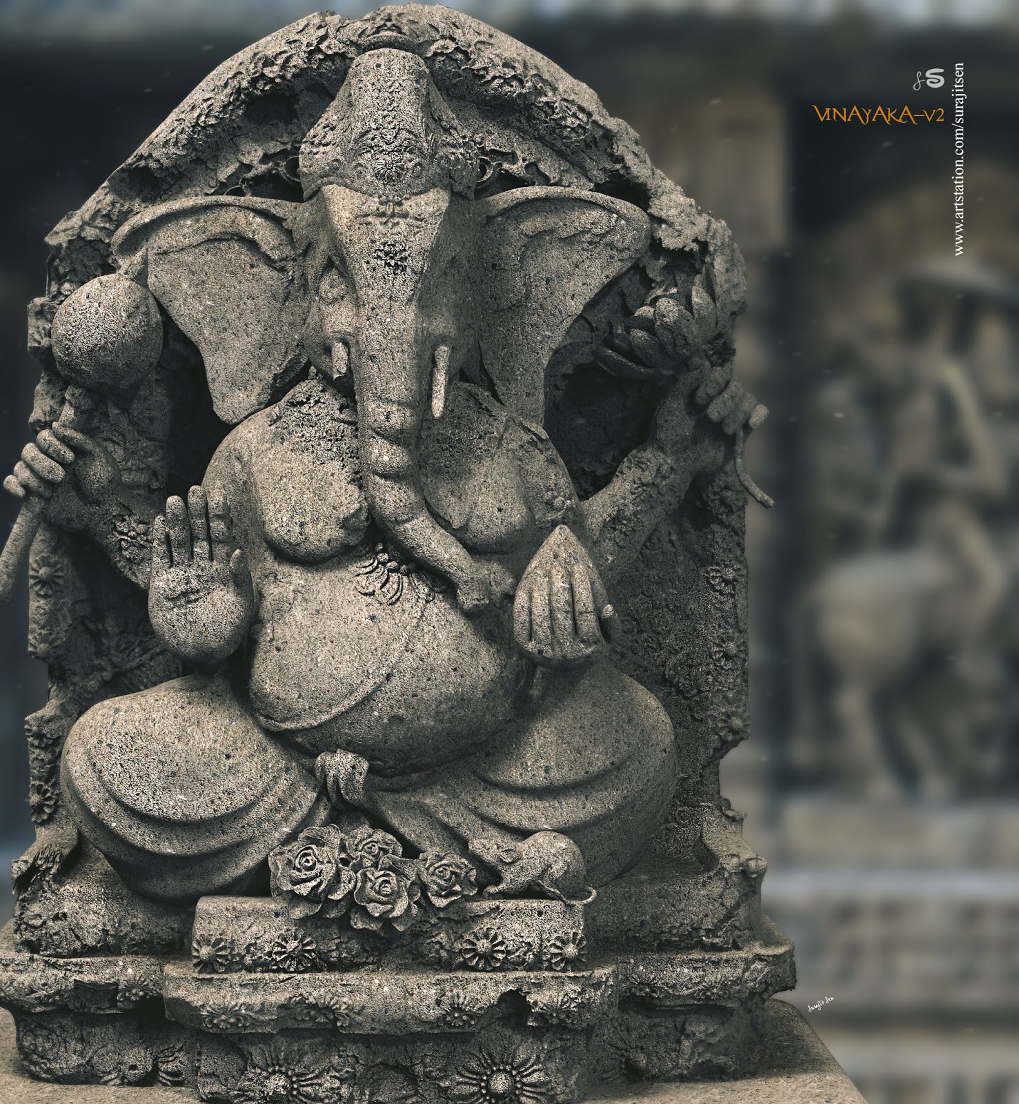 Vinayaka-v2_Digital_Sculpture_SurajitSen_April2020SS_LL
