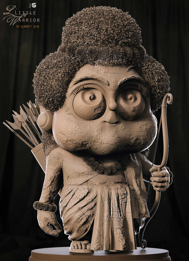 Little-warrior-Digital_Sculpture_Surajit Sen_March2022AL