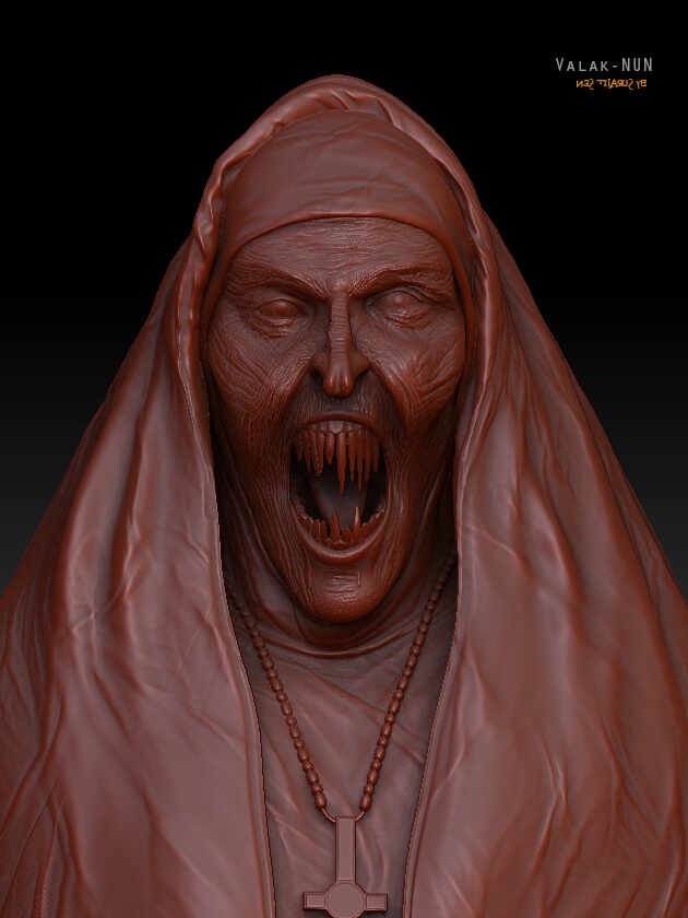 Valak_Nun_Halloween_Digital_Sculpture_SurajitSen_Oct2023_WIP